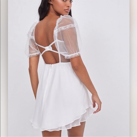 for love & lemons Trellis Rose Dress White Large - Picture 6 of 16